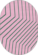Linear Pembe Çizgili Halı