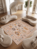 Göçebe Günlüğü Bej Kilim Desenli Halı