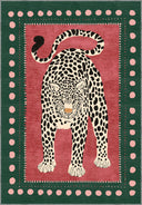 Yaban Leopar Figürlü Halı