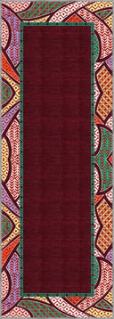 Köken Bordo Kilim Desenli Halı