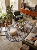 İkat Lacivert Kilim Desenli Halı