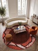 Köken Kırmızı Kilim Desenli Halı