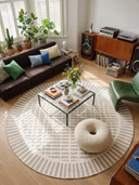 Örüntü Krem Modern Halı