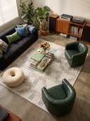 Keten Gri Modern Halı