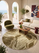 Katmanlar Sarı Modern Halı
