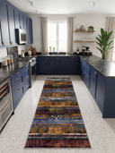 Kervan Çok Renkli Kilim Desenli Halı