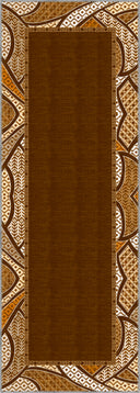 Köken Kahverengi Kilim Desenli Halı
