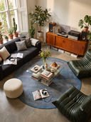 Puslu Çöl Mavi Modern Halı
