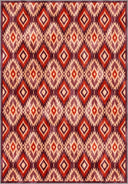 İkat Kiremit Rengi Kilim Desenli Halı