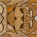 Miras Akış Kahverengi Kilim Desenli Halı