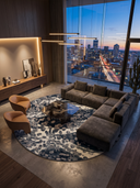 Çözülme Gri Modern Halı