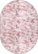 Kelebek İzleri Pembe Hayvan Figürlü Modern Halı