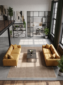 Toprak Koyu Bej Modern Halı