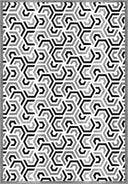 Geçme Siyah Beyaz Geometrik Halı