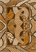 Miras Akış Kahverengi Kilim Desenli Halı