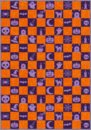 Cadılı Dama Halloween Cadılar Bayramı Temalı Halı
