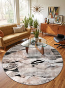 Dans Eden Kumlar Bej Modern Halı