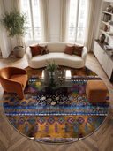Kervan Çok Renkli Kilim Desenli Halı