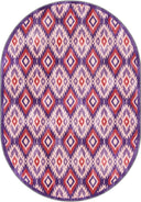İkat Pembe Kilim Desenli Halı