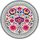 Şenlik Çok Renkli Çiçek Desenli Halı