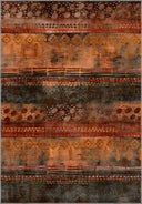 Kervan Turuncu Kilim Desenli Halı
