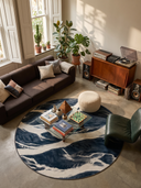 Akış Lacivert Modern Halı