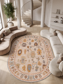 Göçebe Günlüğü Bej Kilim Desenli Halı