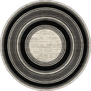 Op-Art Siyah Modern Bordürlü Halı