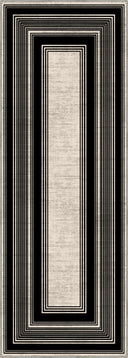 Op-Art Siyah Modern Bordürlü Halı
