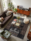 Oba Siyah Kilim Desenli Halı