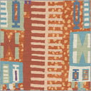 Avangard Terracotta Geometrik Halı