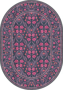 Has Bahçe Pembe Çiçek Desenli Halı