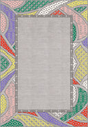 Köken Gri Kilim Desenli Halı