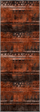 Kervan Kiremit Rengi Kilim Desenli Halı