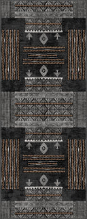 Oba Siyah Kilim Desenli Halı