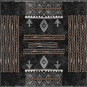 Oba Siyah Kilim Desenli Halı