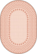 Papatya Somon Pembe Çiçek Desenli Halı