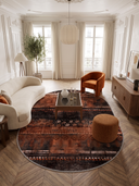 Kervan Kiremit Rengi Kilim Desenli Halı