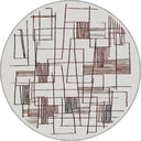 İzdüşüm Krem Geometrik Modern Halı