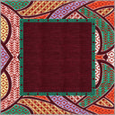 Köken Bordo Kilim Desenli Halı