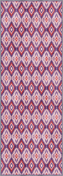 İkat Pembe Kilim Desenli Halı