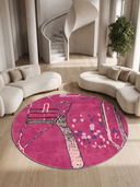 Berberi Düşü Pembe Modern Halı