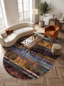 Kervan Çok Renkli Kilim Desenli Halı