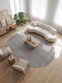 Toprak Koyu Gri Modern Halı