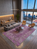 Bahar Eskitme Mor Modern Halı