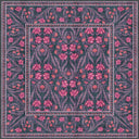 Has Bahçe Pembe Çiçek Desenli Halı