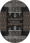 Oba Siyah Kilim Desenli Halı