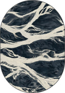 Akış Lacivert Modern Halı