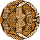 Miras Akış Kahverengi Kilim Desenli Halı