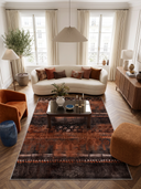 Kervan Kiremit Rengi Kilim Desenli Halı